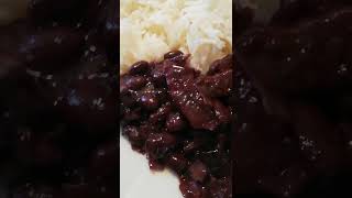 Stewed Red Kidney Beans in Sticky Red Sauce Recipe with White Rice shorts [upl. by Jenei]