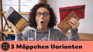 3 verschiedene Mäppchen nähen  Pencil Case  kostenlose Schnittmuster [upl. by Logan]