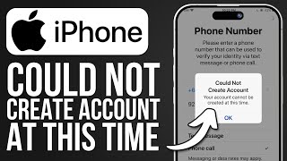 How to Fix Apple ID quotYour Account Cannot be Created at this Timequot [upl. by Philender77]