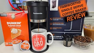 Famiworths Single Serve Mini Coffee Maker Review [upl. by Asi]