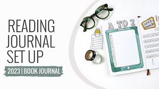 Reading Journal Setup amp Flip Through 2023  Challenges Trackers amp More [upl. by Hnacogn]