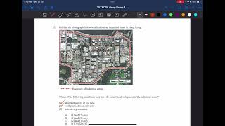 C3 2013 DSE Geography MC Q22 [upl. by Ashien]