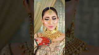 beautiful and gorgeous bride make up look  nikkah video  indain bride 🔥❤️ [upl. by Elburt37]