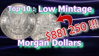 Top 10 Low Mintage Morgan Dollar Coins Worth Money [upl. by Nagad]