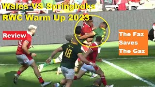 Review Wales Vs Springboks Rugby World Cup Warm Up 2023 Reactions analysis and Recap [upl. by Evets]