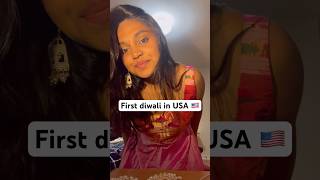 Laxmi poojan amhi asa celebrate kela♥️😇 First diwali in usa youtubeshorts minivlog [upl. by Aisad]