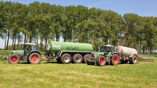 Fendt Favorit 824 amp 920  Dezwaef 13m³ amp 26m³  Loonwerken Mercy  drijfmest injecteren [upl. by Marven]