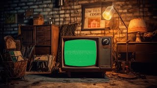 Old Retro TV Green Screen  4K  Vintage  Global Kreators [upl. by Enilauqcaj]