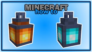 How to Craft and Use a Lantern and Soul Lantern  Easy Minecraft Tutorial [upl. by Nuahsyd787]