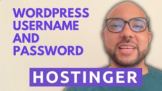 How to Find WordPress Username and Password in Hostinger [upl. by Anica]