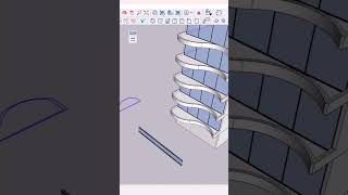 como hacer barandas curvas en segundos architecture sketchup estudiodearquitectura byc modelo3d [upl. by Naasah]