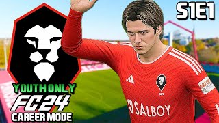 EAFC 24 SALFORD CITY CAREER MODE  EP1  YOUTH ACADEMY  THE ROAD TO GLORY BEGINS [upl. by Zara]