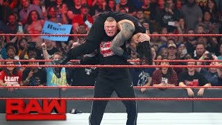 Brock Lesnar confronts multiple Raw Superstars Raw Jan 16 2017 [upl. by Cid]