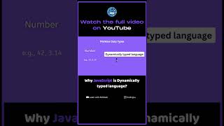 Why JavaScript is Dynamically typed language javascript viralvideo shorts viralshorts [upl. by Annelise]