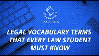 Legal Vocabulary Terms That Every Law Student Must Know [upl. by Kantos285]