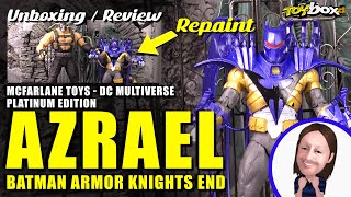 McFarlane Toys AZRAEL Batman Armor Knights End Platinum Edition Unboxing amp Review [upl. by Silvie34]