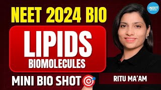 LIPIDS Biomolecules Class 11 Bio Mini Shot  NEET 2024 Biology  Ritu Rattewal [upl. by Krahmer161]