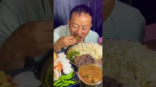 Khasi KO Masu basmati Chamal amp Dhido neapli traditional food village food Rubi Rai Mukbang [upl. by Luapnaes464]