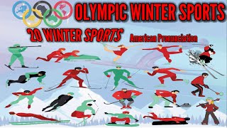 List of Olympic Winter Sports Vocabulary With Pictures English Pronunciation Easy Learning English [upl. by Macdonell]