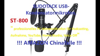 unboxing Sudotrack ST 800 USBKondensatormikrofon [upl. by Arykat20]