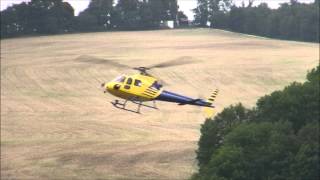 Eurocopter AS350 BA spectacular approach and landing [upl. by Edrahs]