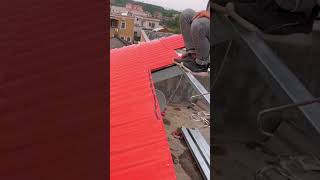 Glazed tile laying and fixing process for stainless steel structure [upl. by Esemaj]