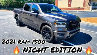 2021 RAM 1500 Laramie Night Edition Review  Granite Crystal Metallic [upl. by Hakon]