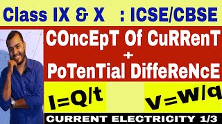 ICSECBSE Class 10th Current Electricity 01  Current and Potential Difference  English [upl. by Alemap989]