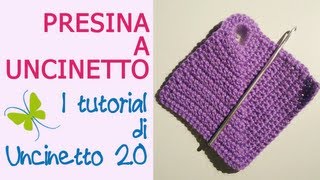 Tutorial uncinetto  Presine quadrate per la cucina [upl. by Matless]