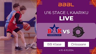 Basketbola Klase vs Orissaare  BBBL Boys U16 [upl. by Nwahsiek]