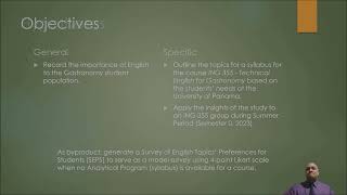 Elias De Leon “Significance of Technical English Applied to Gastronomy” [upl. by Naivaf]