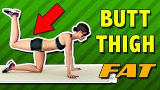 How To Reduce Butt And Thigh Fat Home Exercises [upl. by Shauna973]