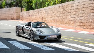 Porsche 918 Spyder Driving in Monaco [upl. by Elleyoj]