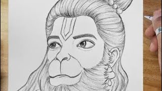 beautiful Hanuman Ji drawing 🥰 [upl. by Darach446]