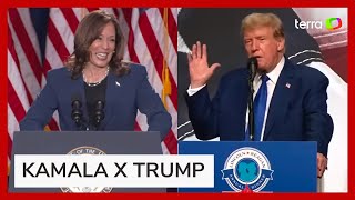 Novas pesquisas mostram disputa acirrada entre Kamala Harris e Donald Trump [upl. by Yssak471]