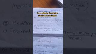 coordinate of mathematics all important formulasshorts formulamaths [upl. by Drucie]