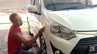 Nano ceramic coating amp Detailing Toyota Agya [upl. by Aniela596]