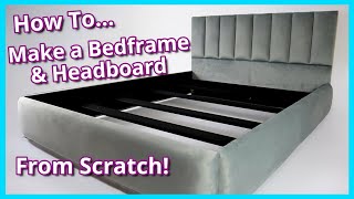 HOW TO MAKE YOUR OWN BED FRAME AND HEADBOARD FROM SCRATCH  FaceliftInteriors [upl. by Palm]