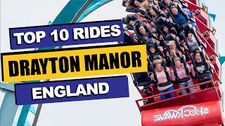 Top 10 BEST Rides at Drayton Manor 2023  Mile Oak England [upl. by Whitney]