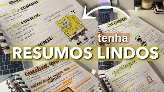 COMO TER RESUMOS LINDOS E MUDAR SUA LETRA [upl. by Kristien]