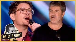 Americas Got Talent Simon Cowell Hits The Golden Buzzer For Father Of Six  DailyDenny [upl. by Kenzie]