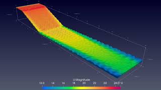 OpenFoam 3D Simulation flow over a weir [upl. by Eirac]