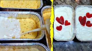 Tres Leches Cake Recipe  Lunchbox Cake Side Hustle Idea [upl. by Barthol]