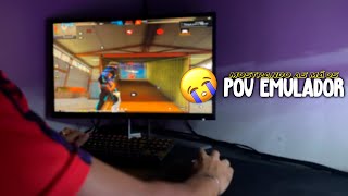 FREE FIRE  EMULADOR JOGANDO COM TELA ESTICADA  POV [upl. by Yadrahc574]