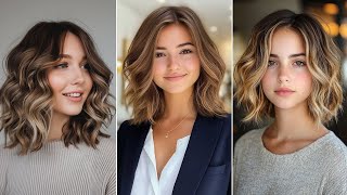 Short Bob Haircuts For Trendy amp Chic Look 2024 Wavy Shag Haircut 2024 Hair Color Ideas haircut [upl. by Nanreit]