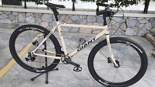 Steel Giant ATX 960 Rebuild amp Upgrades MTB to Light Gravel amp Touring Disc Brake Mods [upl. by Anirrehs]