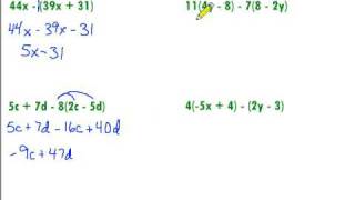 Simplifying Using the Distributive Property [upl. by Nedac859]