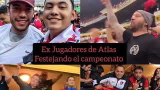 EX JUGADORES DE ATLAS FESTEJANDO EL CAMPEONATO VIGON PAVEL PARDO NEGRO MEDINA ROMANO VUOSOETC [upl. by Egon]