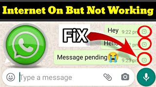 How To Fix Whatsapp Connection Problem  Internet On But Whatsapp Not Working Solution [upl. by Dukie289]