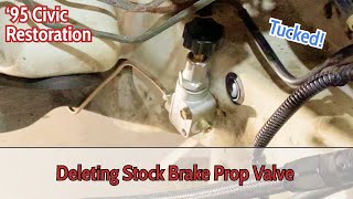 Deleting Stock Proportioning Valve For Custom Brake Lines  1995 Civic Restoration 4 [upl. by Moazami662]